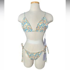 LA PORTE Bikini Floral Set Size XL NWT